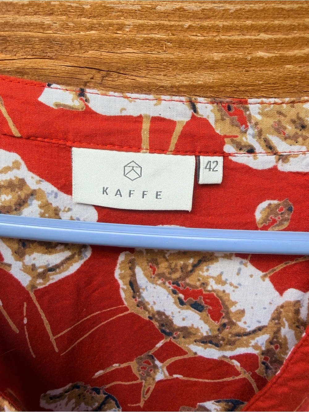 KAFFE Women's Red Floral-Print Blouse